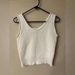 Quince White Knit Sweater Tank, size M